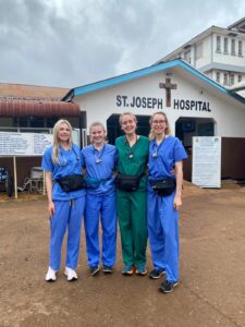 3 Ladies smiling group photo-St.Joseph-Medical Elective-Tanzania Volunteers